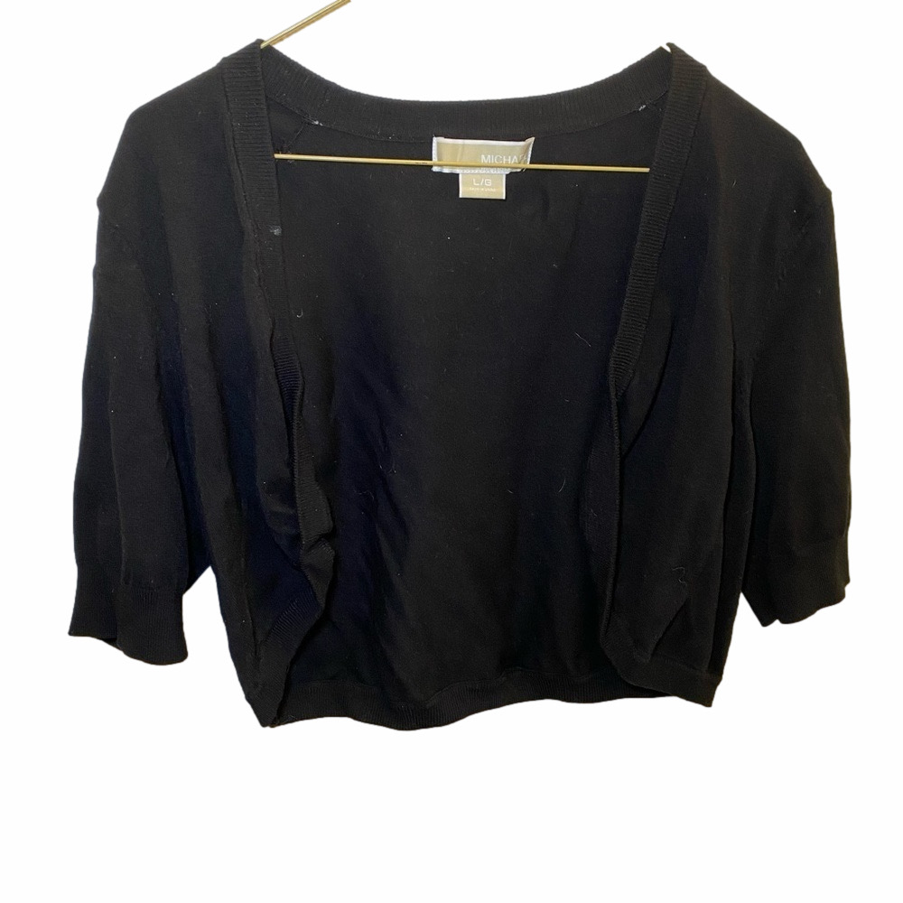 Michael Michael Korrs Black Knit Shrug Size Large